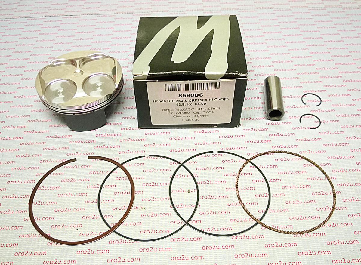 PISTON KIT 04-09 CRF250 HC 78, FORGED WOSSNER 8590DA, 13101-KRN-670 image 1