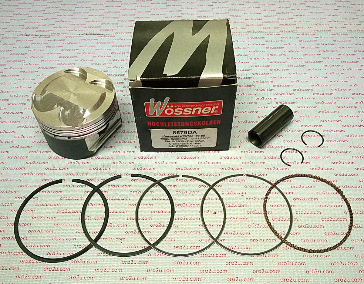 PISTON KIT 04-08 KFX700 82mm, WOSSNER 8679DA KAWASAKI 13001-1658 image 1