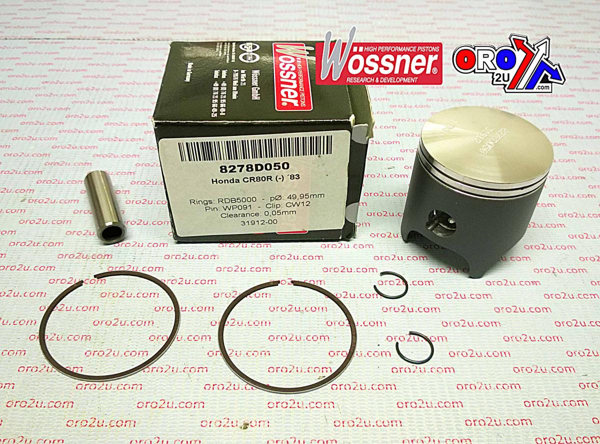 PISTON KIT 1983 CR80 49.50, FORGED WOSSENR 8278DA image 1