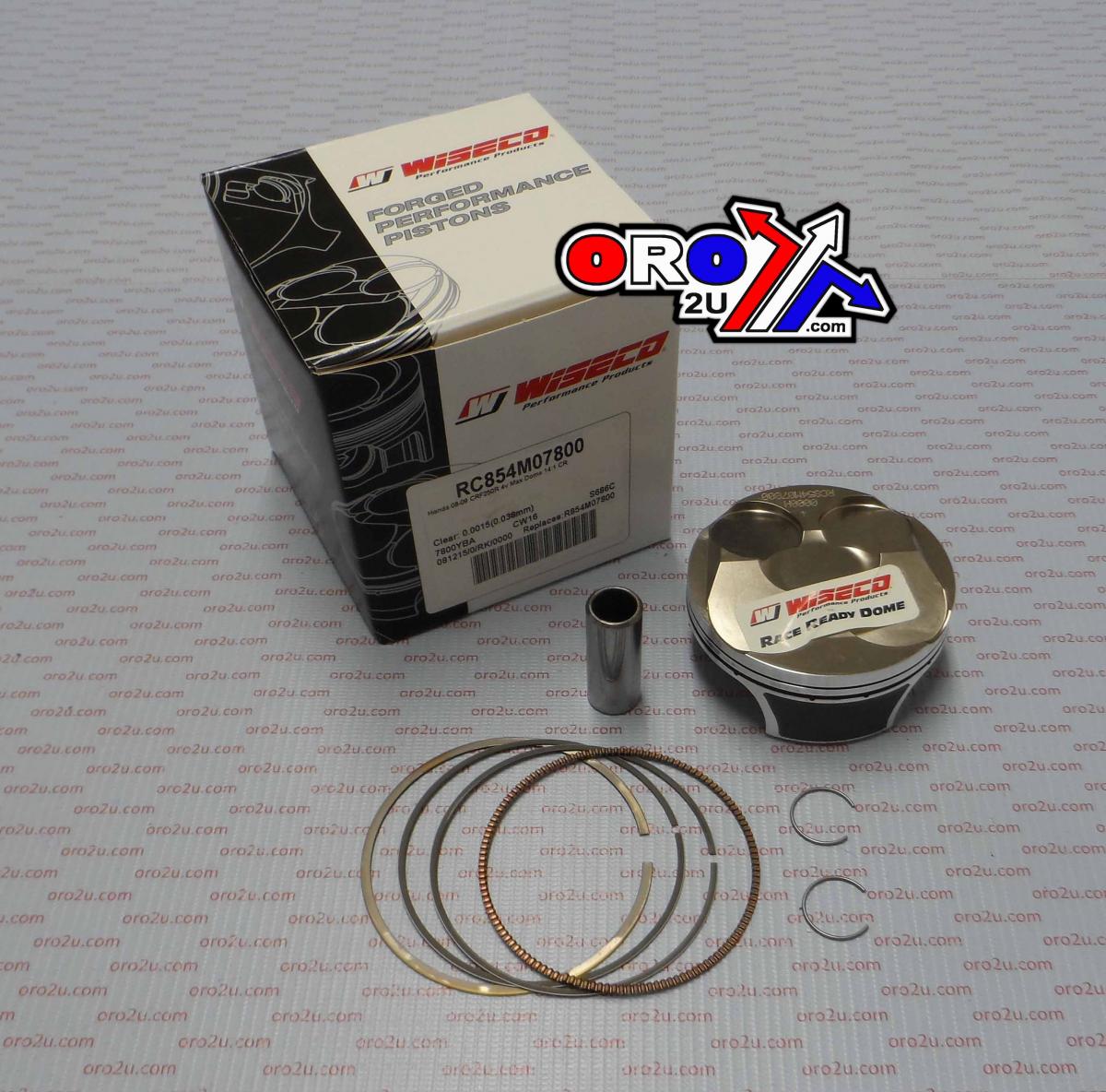 PISTON KIT 08-09 CRF250R HC 78, WISECO RC854M07800 HONDA MX image 1