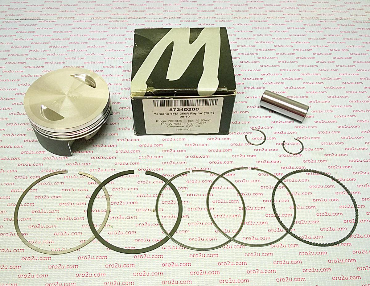 PISTON KIT 08-13 YFM250R 74.00, WOSSNER 8724DA YAMAHA ATV, 1S4-11631-20-A0 image 1