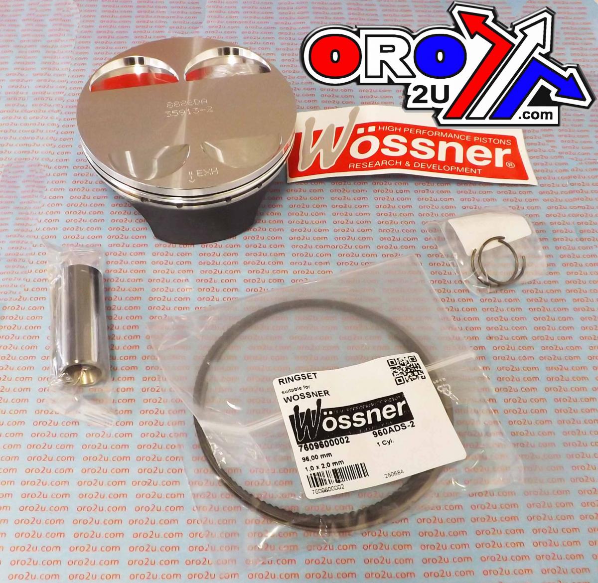 PISTON KIT 13-17 RMZ450 96.00, WOSSNER 8886DA SUZUKI, 12111-28H30-0F0 thumbnail 2