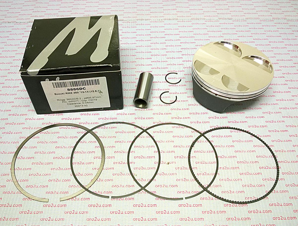 PISTON KIT 13-17 RMZ450 96.00, WOSSNER 8886DC SUZUKI thumbnail 2