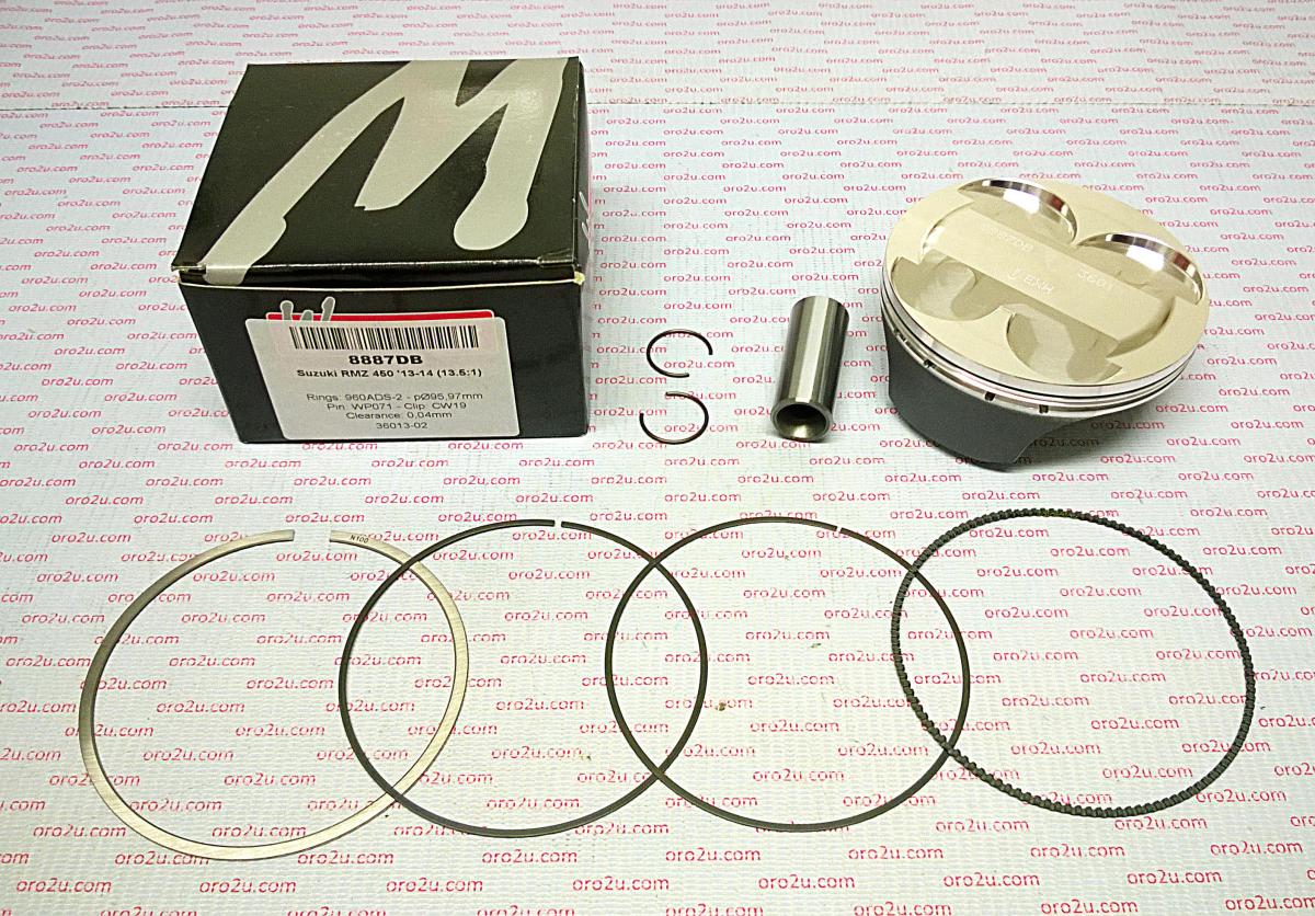 PISTON KIT 13-17 RMZ450 96 HC, WOSSNER 8887DB SUZUKI image 1