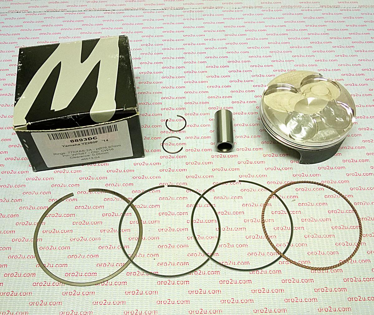 PISTON KIT 14-15 YZF250 77.02, FORGED WOSSNER 8893DC image 1