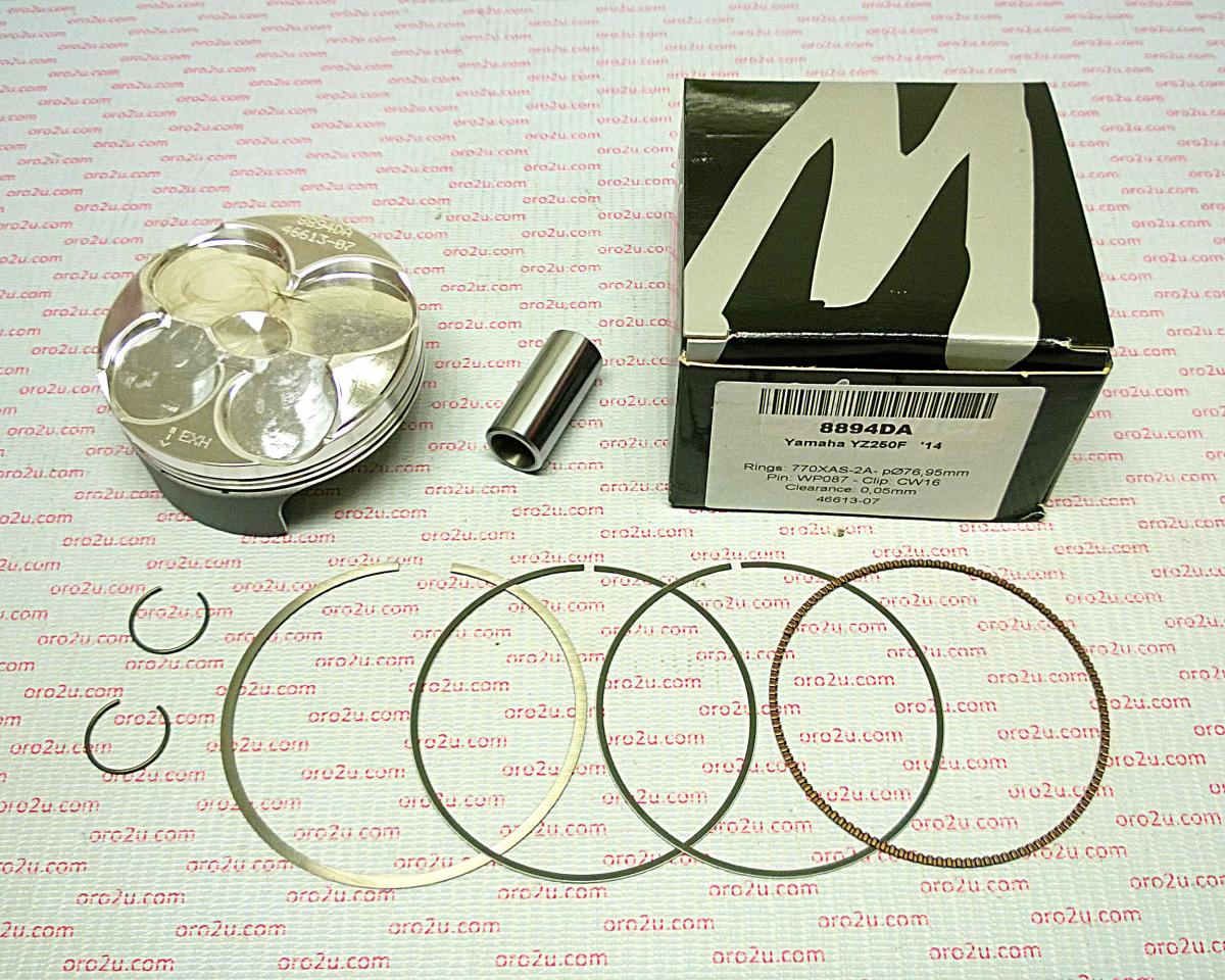 PISTON KIT 14- YZF250 77mm HC, FORGED WOSSNER 8894DB image 1