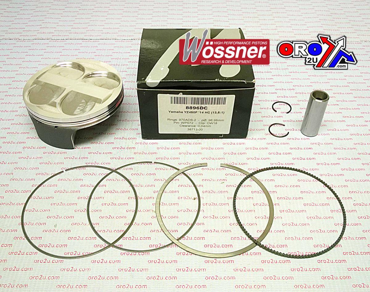 PISTON KIT 2014 YZF450 97mm HC, FORGED WOSSNER 8896DA, 1SL-11631-00-00 image 1