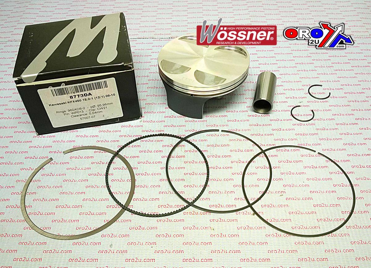 PISTON KIT 08-12 KFX450 96mm, WOSSNER 8773DA KAWASAKI 13001-0079 image 1