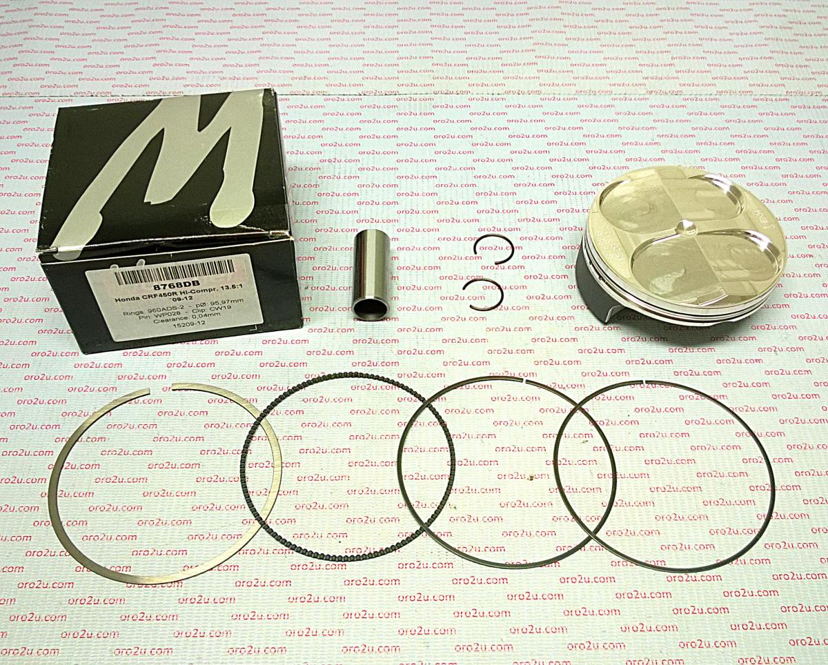 PISTON KIT 09-12 CRF450R 96 HC, WOSSNER 8768DB HONDA FORGED image 1