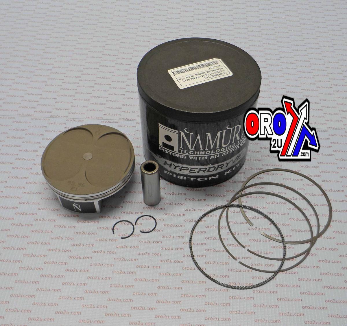 PISTON KIT 09-18 KXF450 96mm, NAMURA NX-20045-BCOMP 12.8:1, KX450F, KX-F450, Hyperdryve thumbnail 3