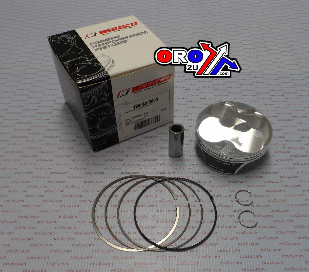 PISTON KIT 09-12 KX450F 96 HC, WISECO 4990M09600 KAWASAKI MX image 1