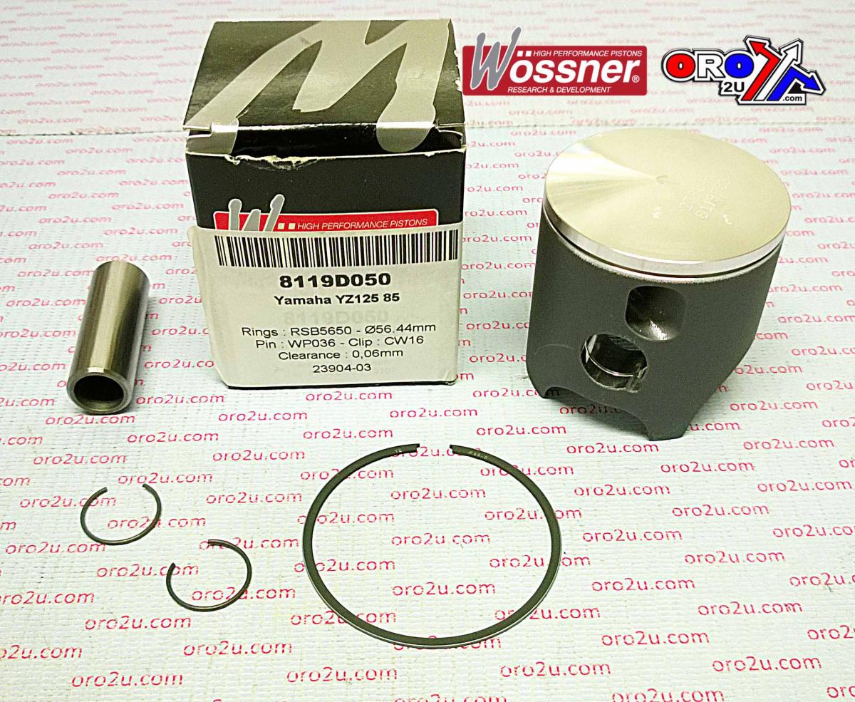 PISTON KIT 1983 &85 YZ125 56.5, WOSSNER 8119D050 YAMAHA 39W-11-630-00-00 image 1