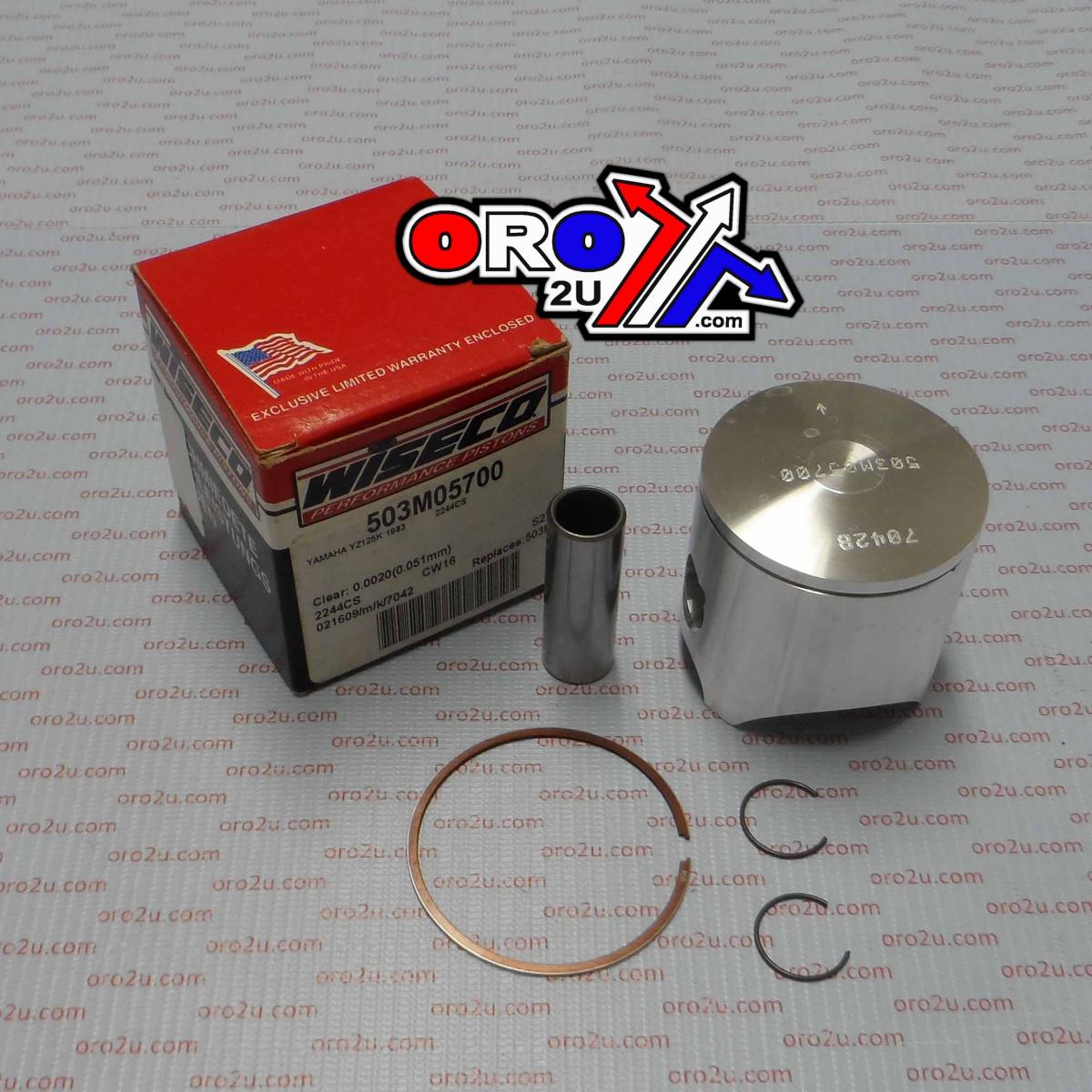PISTON KIT 1983 YZ125 57.00, WISECO 503M05700 YAMAHA MX thumbnail 2