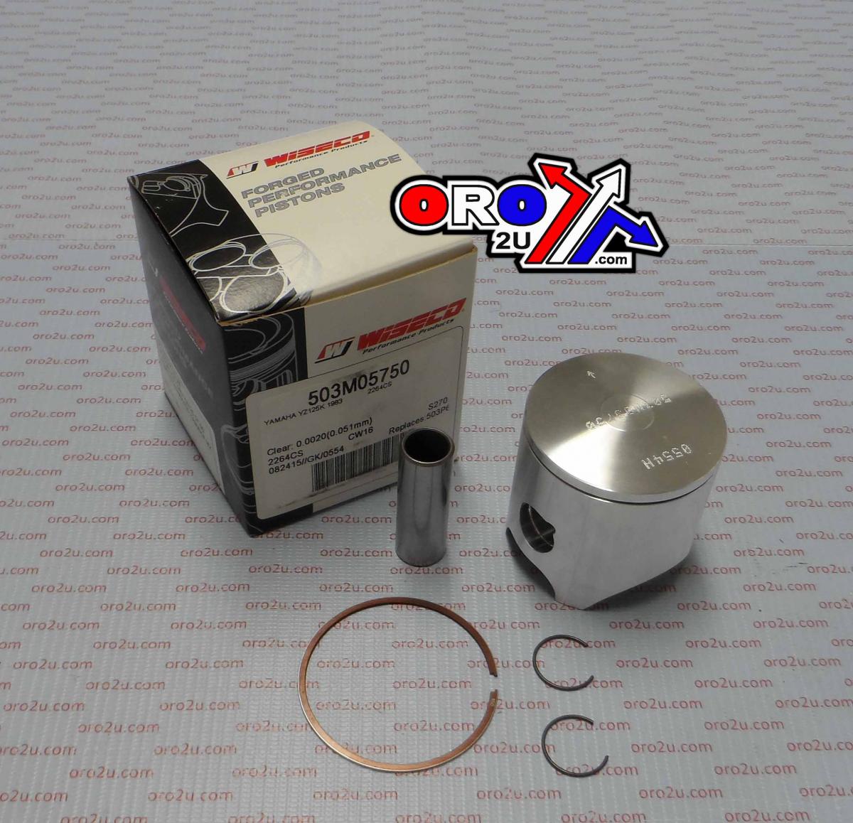 PISTON KIT 1983 YZ125 57.50, WISECO 503M05750 YAMAHA MX thumbnail 2