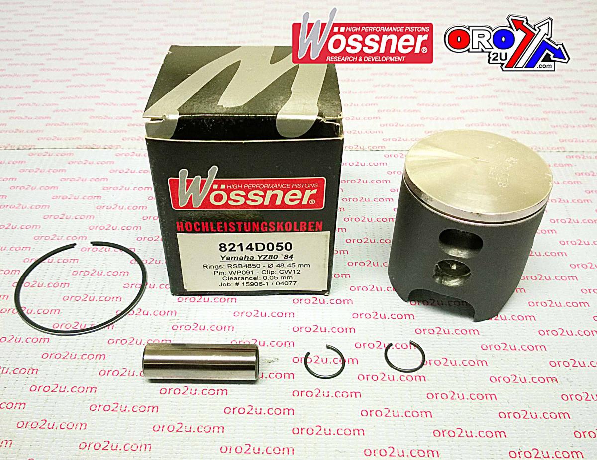 PISTON KIT 1984 YZ80 48.00, WOSSNER 8214DA YAMAHA 527-11633-00-00 image 1