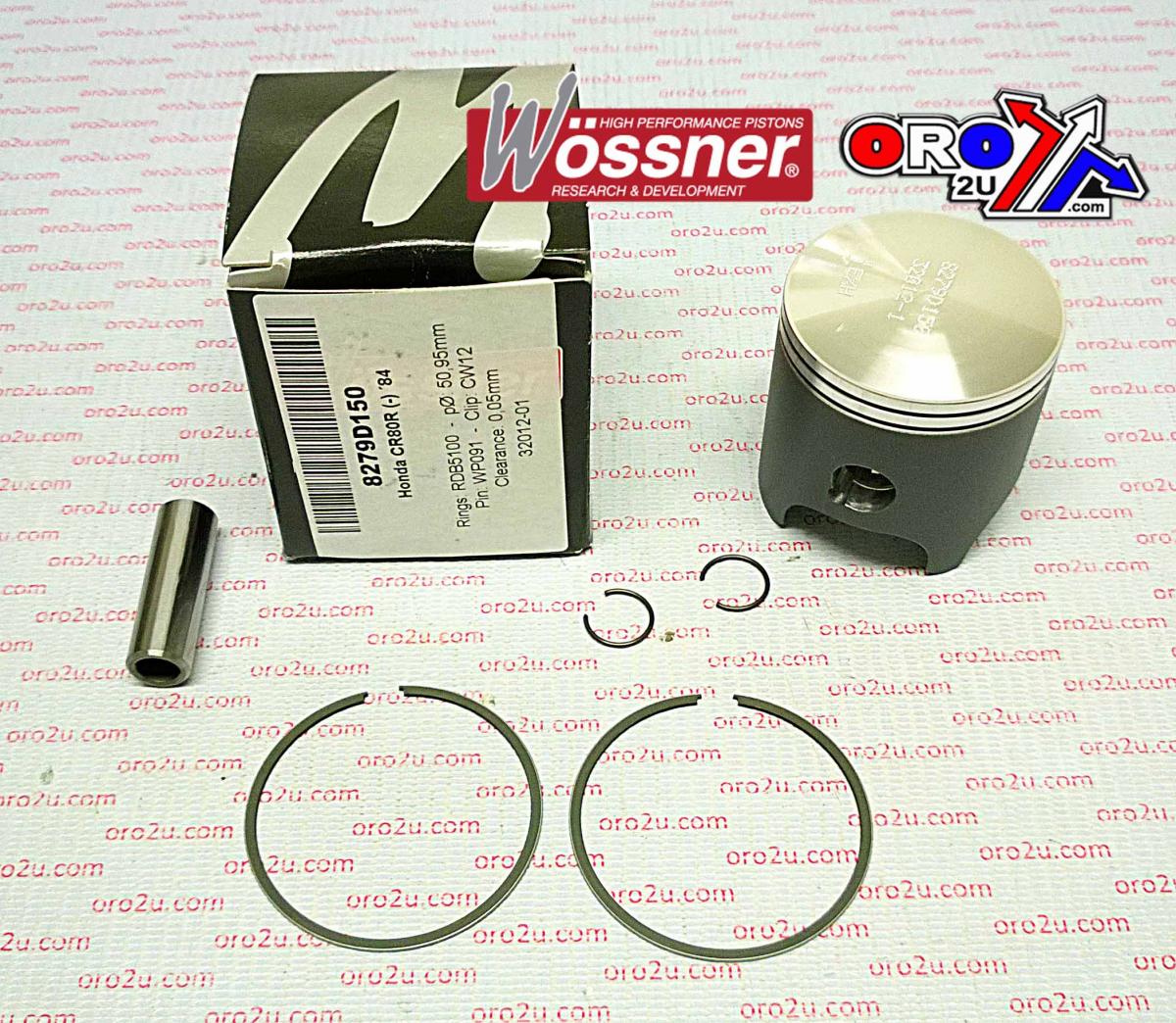 PISTON KIT 1984 CR80 51.00, WOSSNER 8279D150 image 1