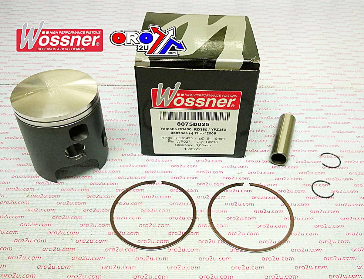 PISTON KIT 87-08 YFZ350 64.75, WOSSNER 8075D075 YAMAHA ATV image 1