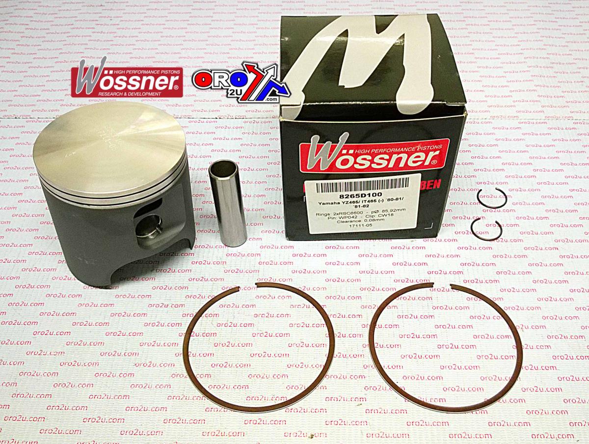 PISTON KIT 80-82 YZ IT465 87.0, WOSSNER 8265D200 YAMAHA image 1