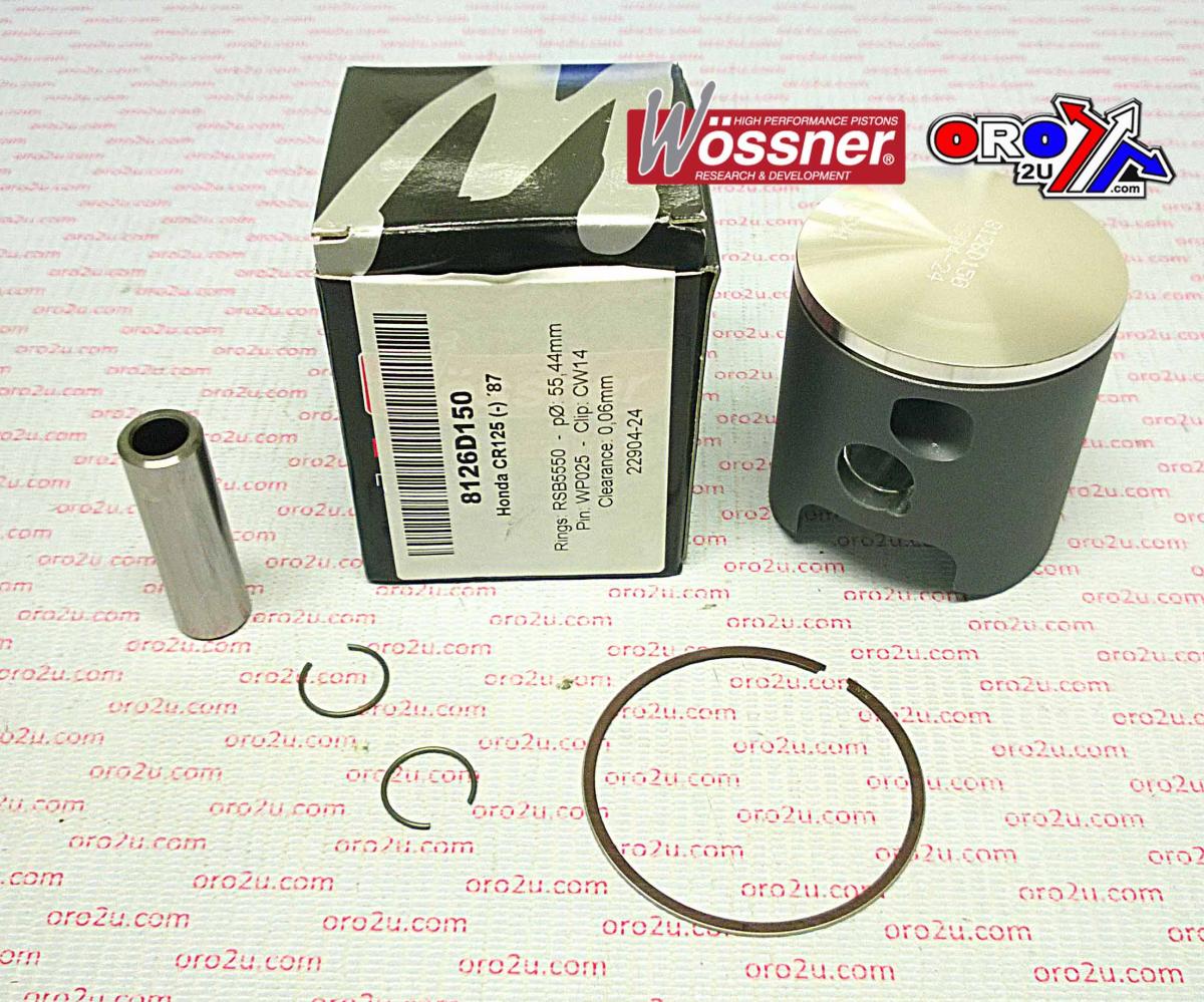 PISTON KIT 1987 CR125 54.00, WOSSNER 8126DA HONDA MX image 1
