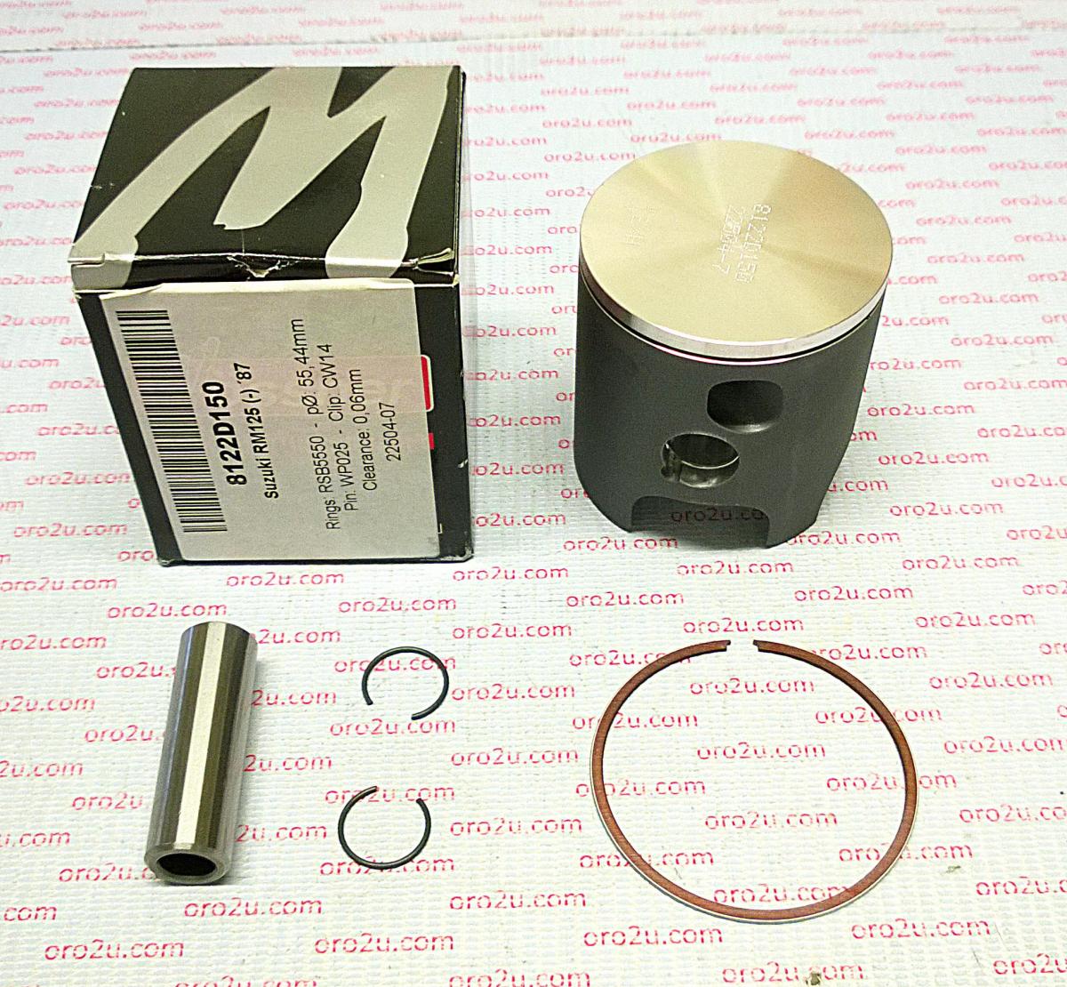 PISTON KIT 1987 RM125 56.00, WOSSNER 8122D200 SUZUKI MX image 1