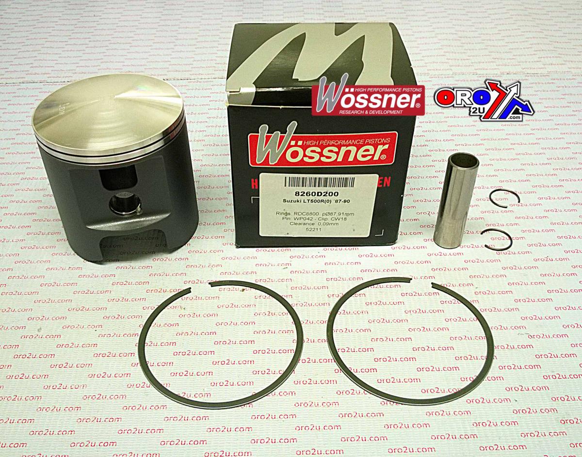 PISTON KIT 87-90 LT500R 87.50, WOSSNER 8260D150 SUZUKI ATV image 1