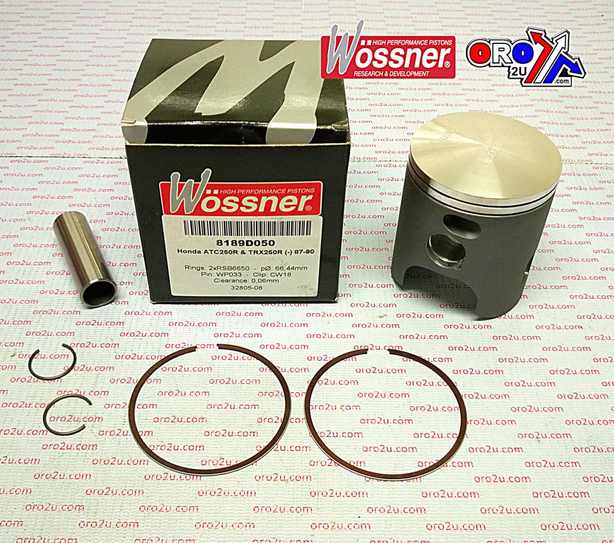 PISTON KIT 87-90 TRX250 66.00, WOSSNER 8189DA HONDA ATV image 1