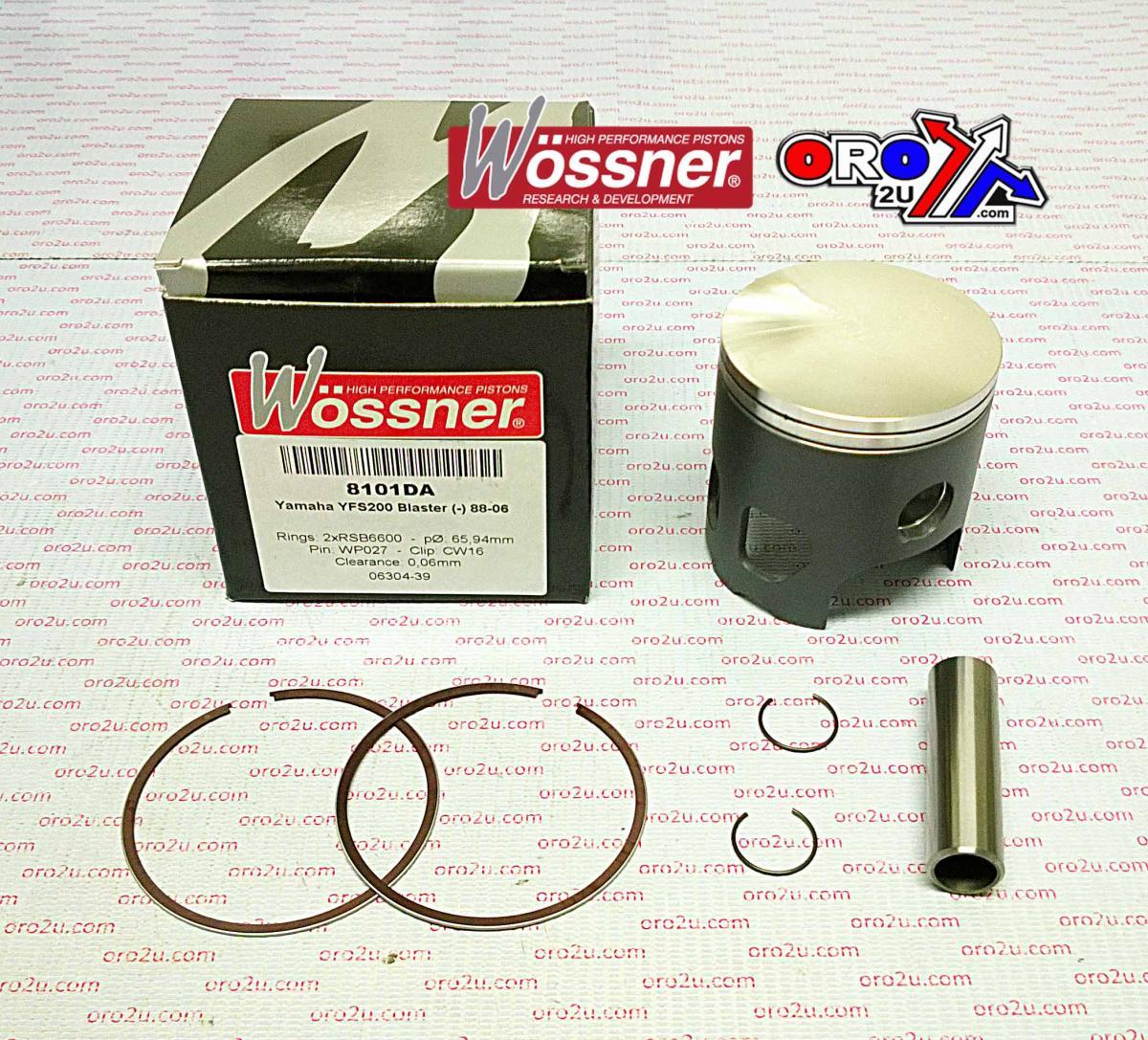 PISTON KIT 87-07 YFS200 66.25, WOSSNER 8101D025 YAMAHA ATV image 1
