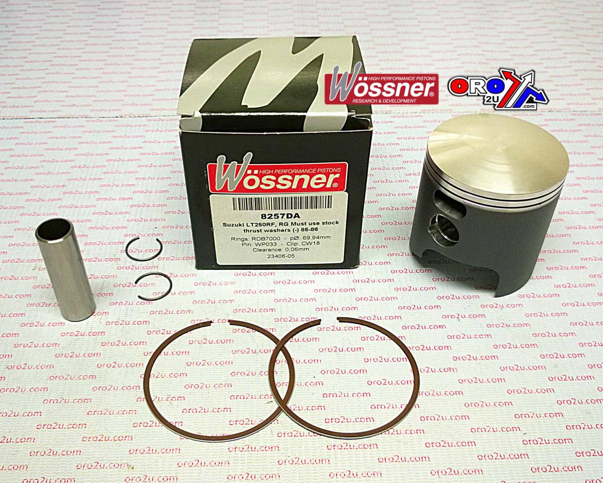 PISTON KIT 85-86 LT250 70.00, WOSSNER 8257DA SUZUKI ATV, MUST USE STOCK THRUST WASHERS image 1