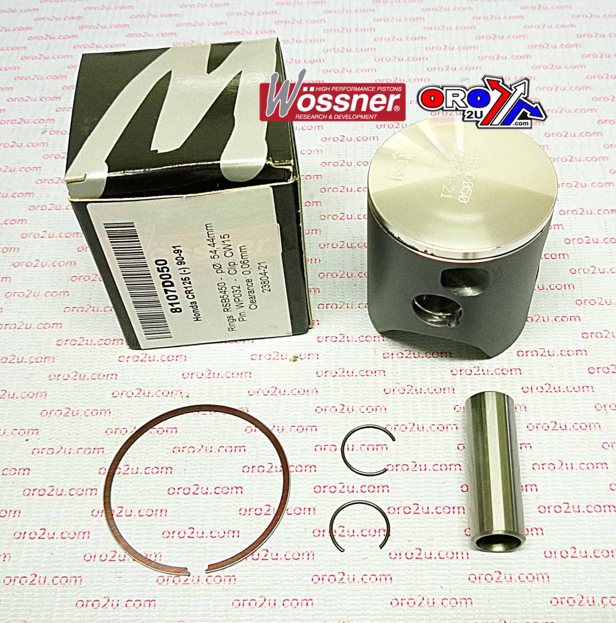 PISTON KIT 90-91 CR125 54.00, WOSSNER 8107DB HONDA MX image 1