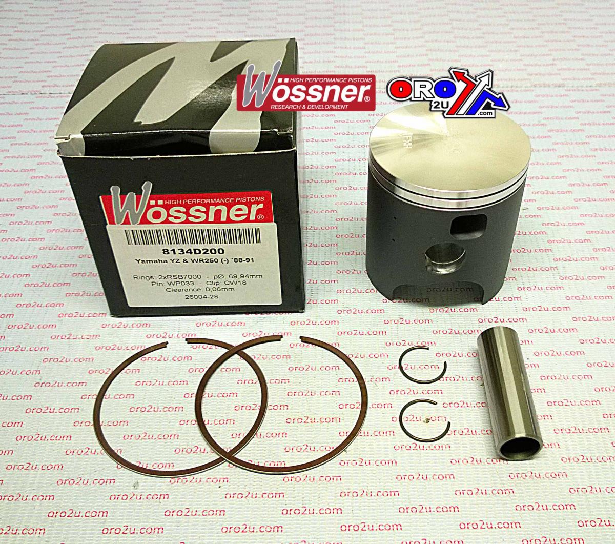 PISTON KIT 88-91 YZ250 69.00, WOSSNER 8134D100 YAMAHA MX image 1