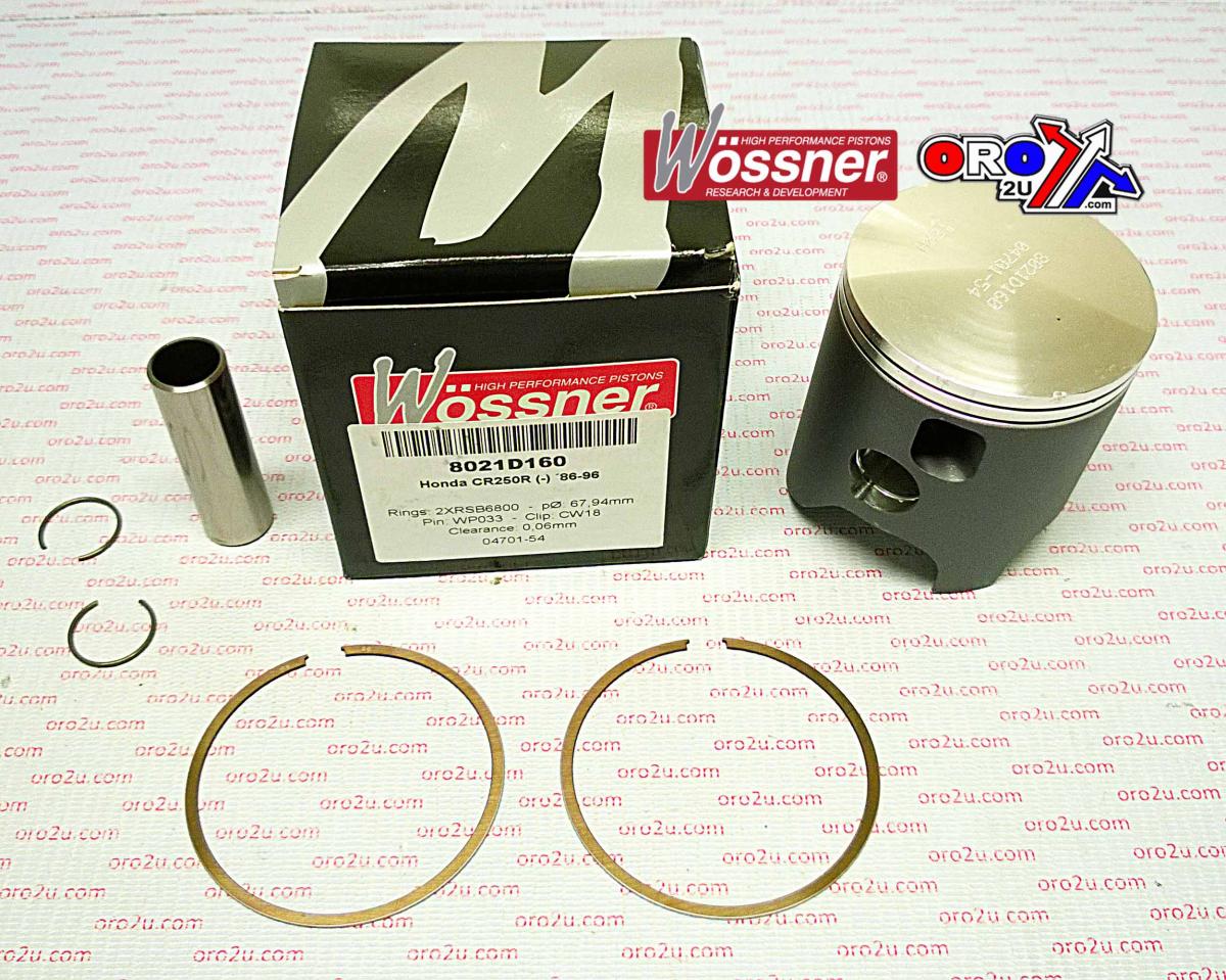 PISTON KIT 86-96 CR250 66.40 A, WOSSNER 8021DA HONDA MX image 1