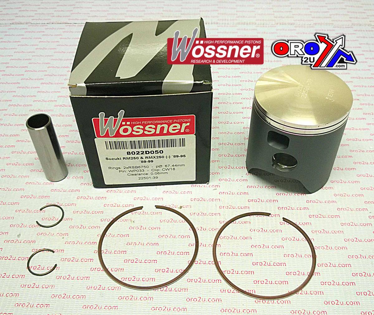 PISTON KIT 89-95 RM250 67.00 C, WOSSNER 8022DC SUZUKI MX image 1