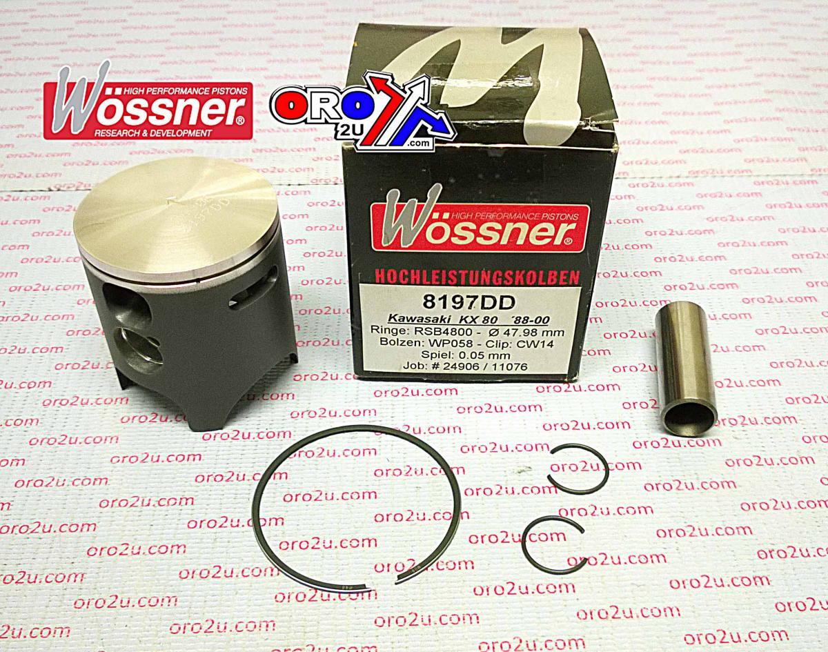 PISTON KIT 88-00 KX80 52.00, WOSSNER 8197D400 KAWASAKI MX image 1