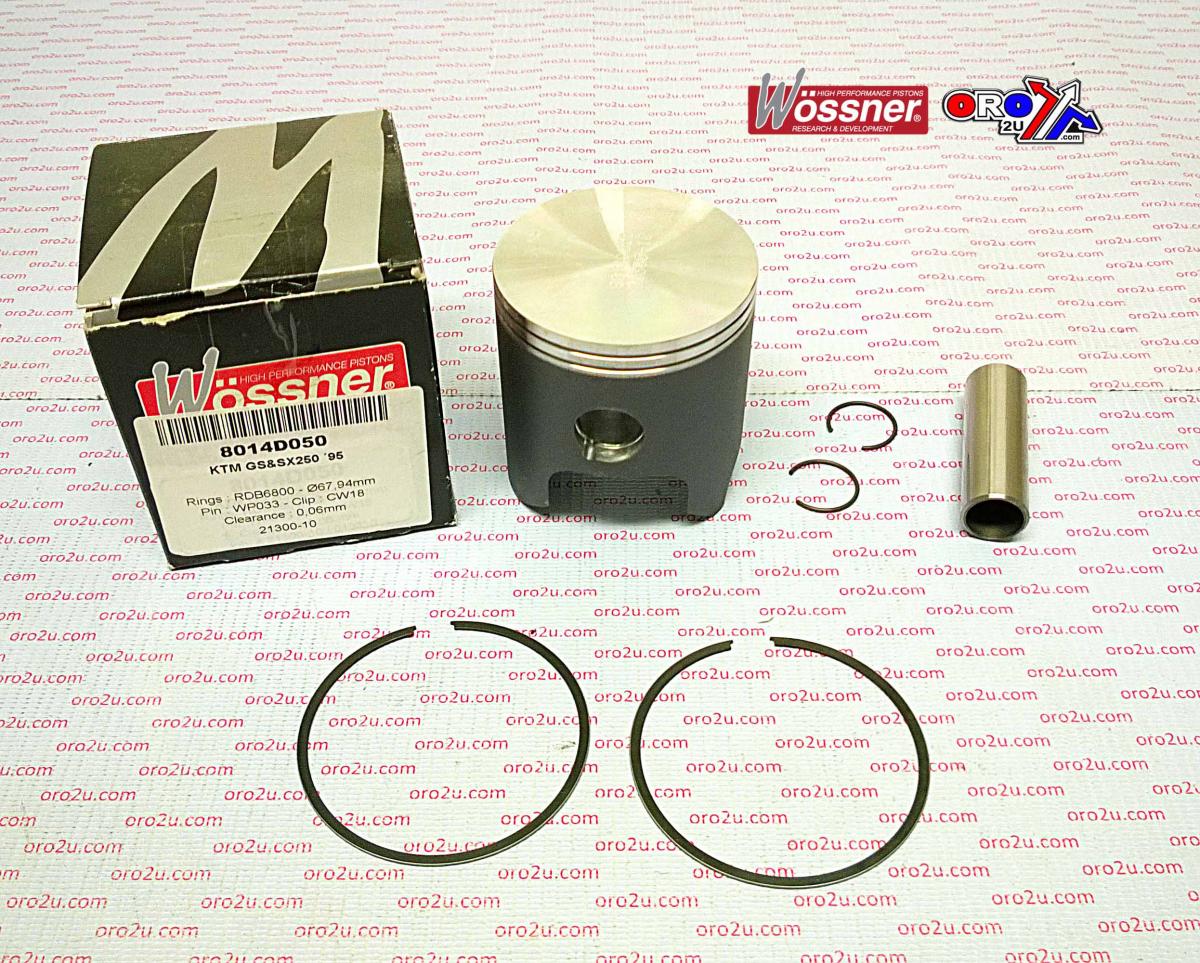 PISTON KIT 95 KTM250SX 67.50, WOSSNER 8014DA FORGED MX thumbnail 2