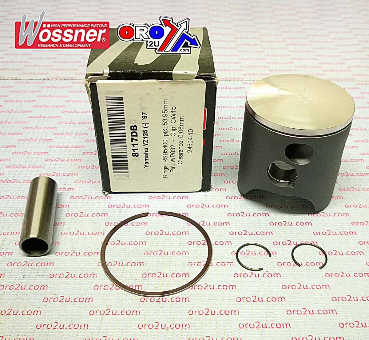 PISTON KIT 1997 YZ125 54.00, WOSSNER 8117DC YAMAHA MX image 1