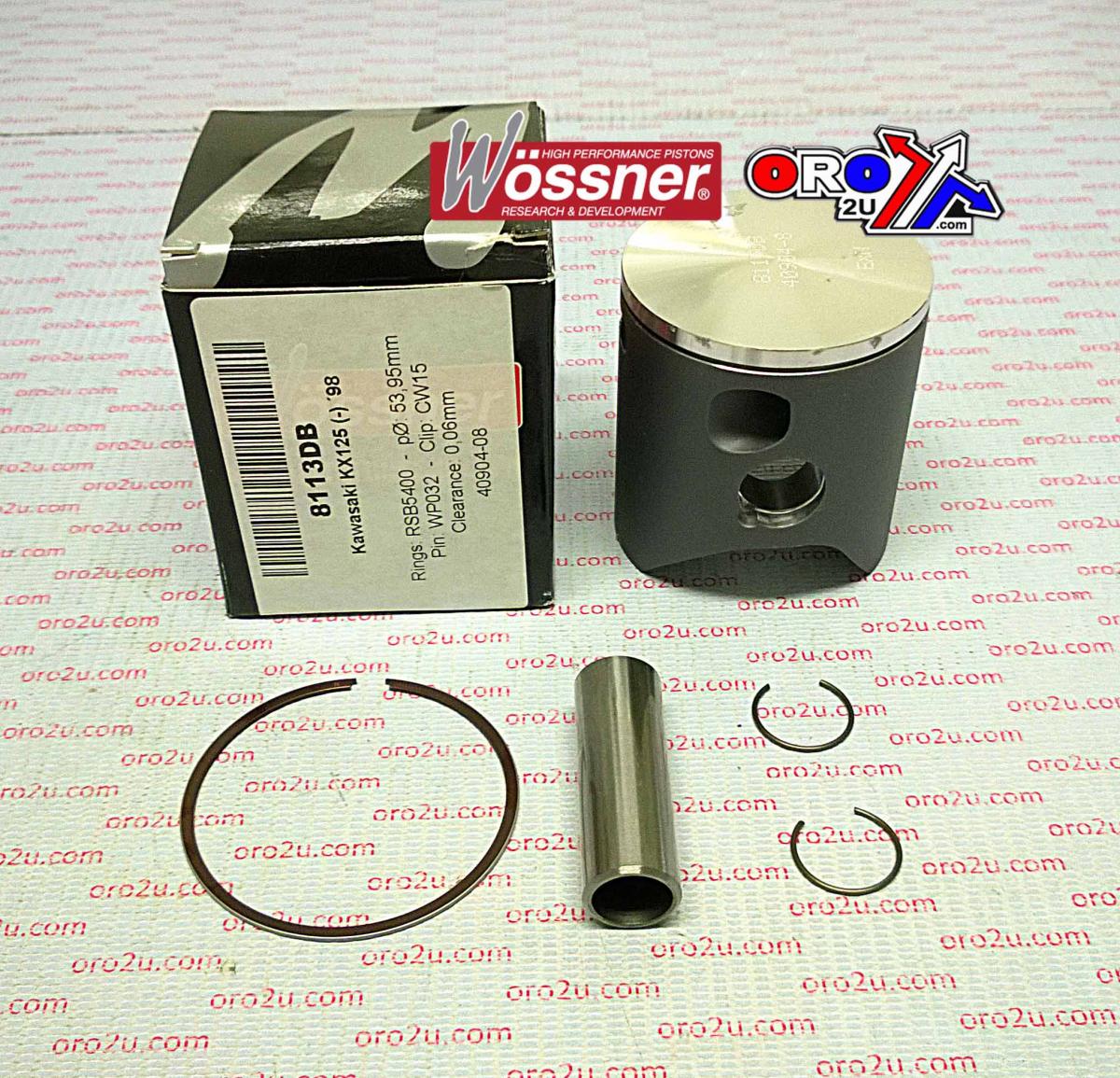 PISTON KIT 1998 KX125 54.00 B, WOSSNER 8113DB KAWASAKI MX image 1