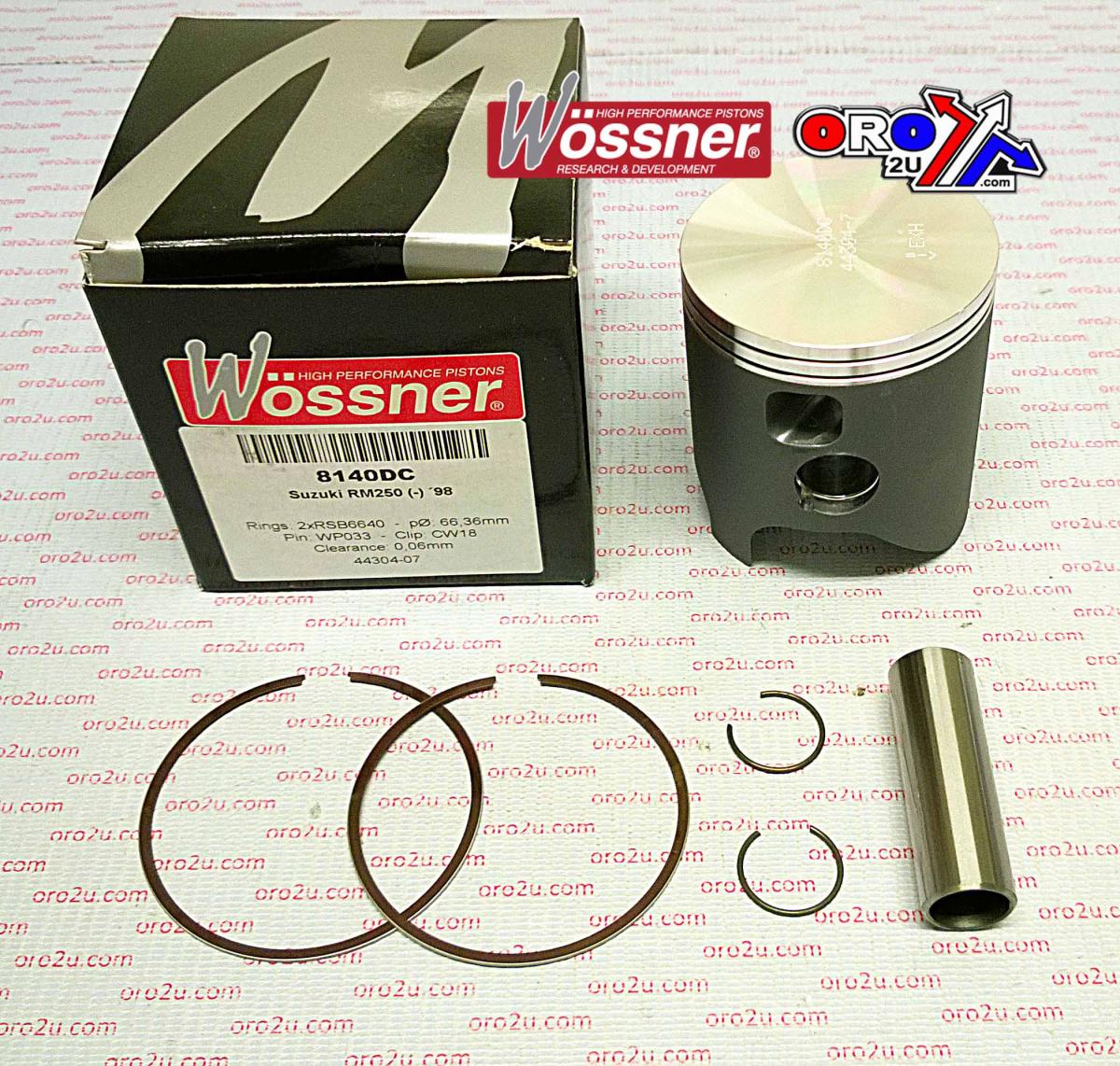 PISTON KIT 1998 RM250 68.50, WOSSNER 8140D210 SUZUKI MX image 1