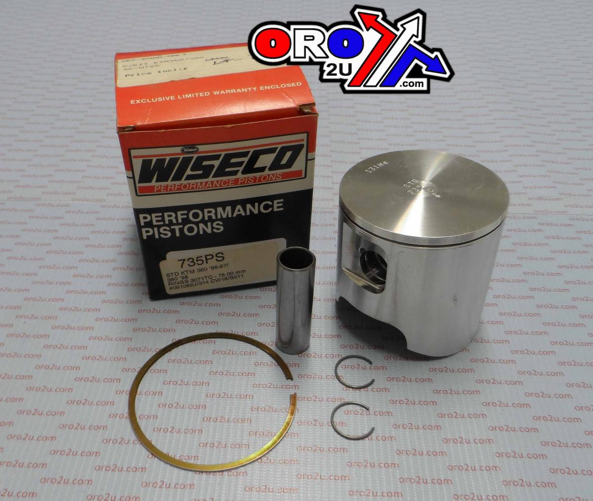 PISTON KIT KTM360 380, WISECO 725M image 1