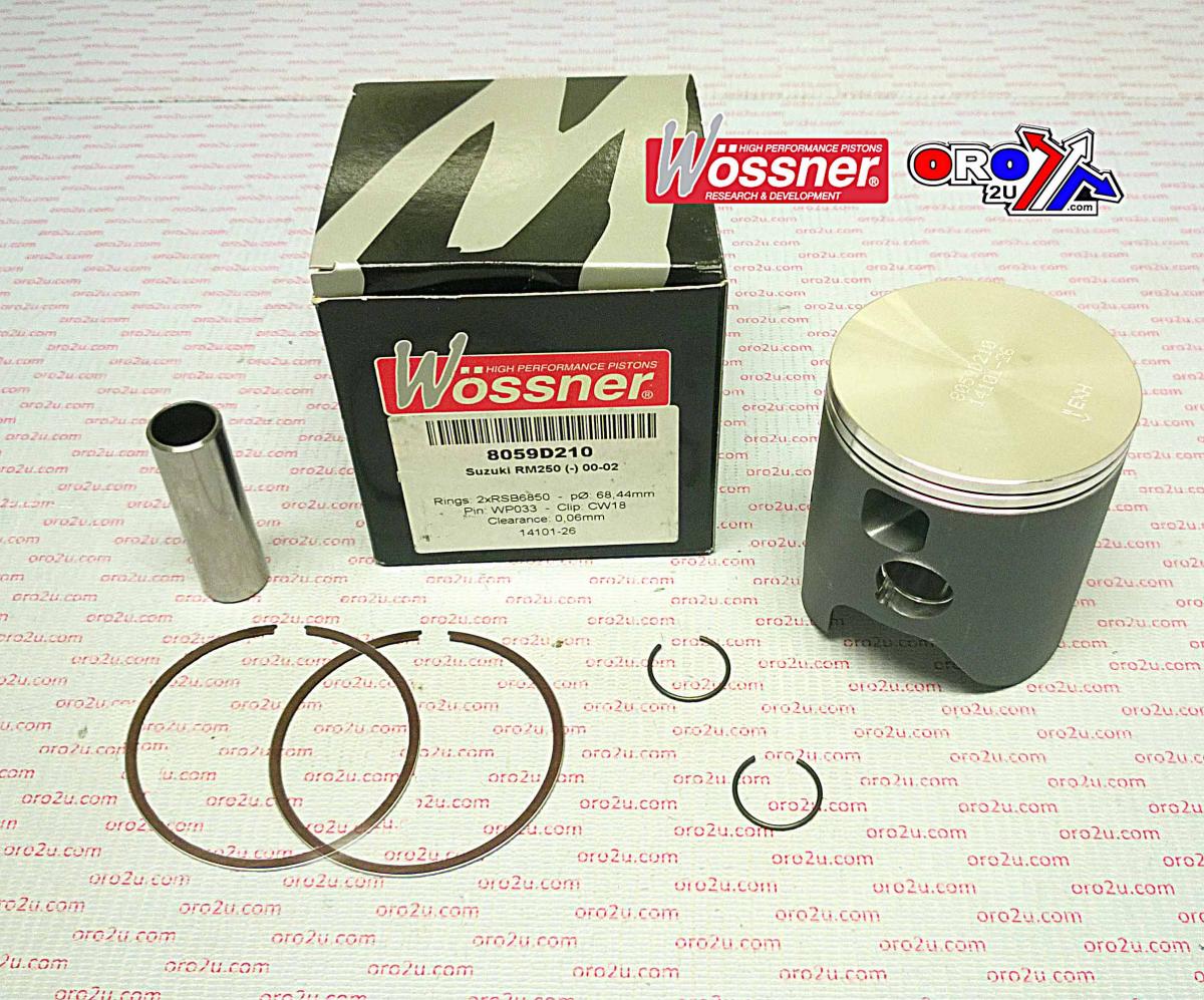 PISTON KIT 00-02 RM250 68.50, WOSSNER 8059D210 SUZUKI MX image 1