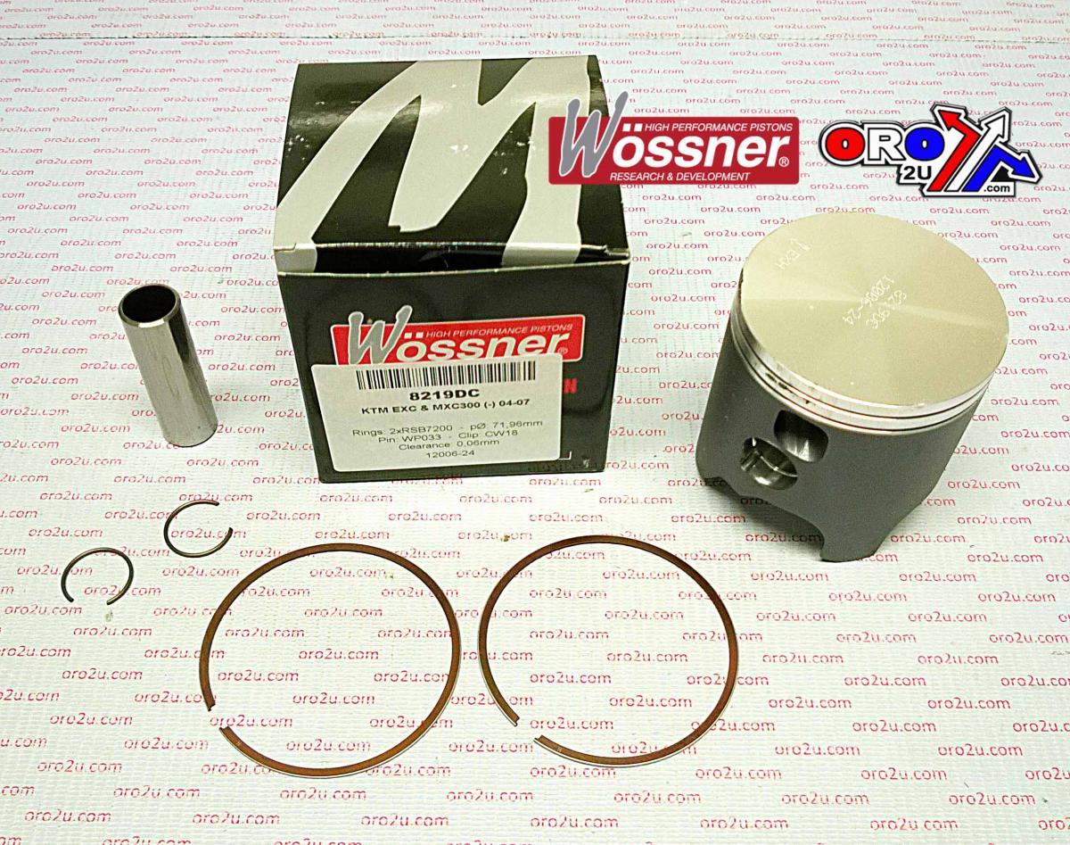 PISTON KIT 04-07 KTM300 72.00, WOSSNER 8219DC FORGED image 1