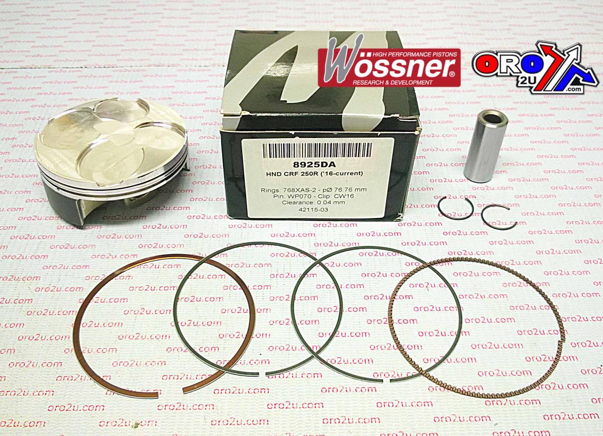PISTON KIT 16-17 CRF250R 76.80 A, WOSSNER 8925DA, 13101-KRN-B10 image 1