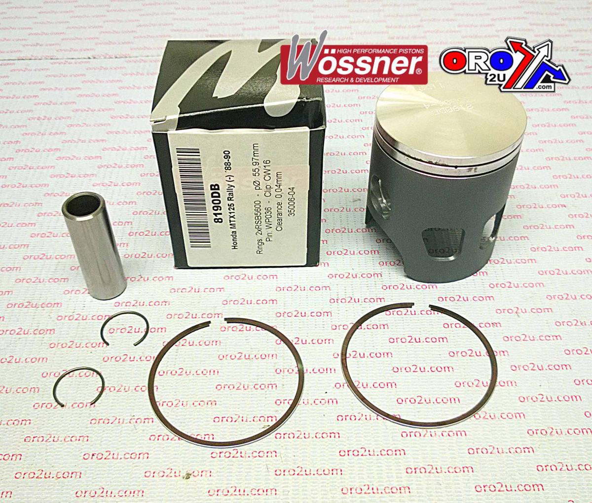 PISTON KIT 88-90 MTX125 56.00, WOSSNER 8190DA HONDA ROAD image 1