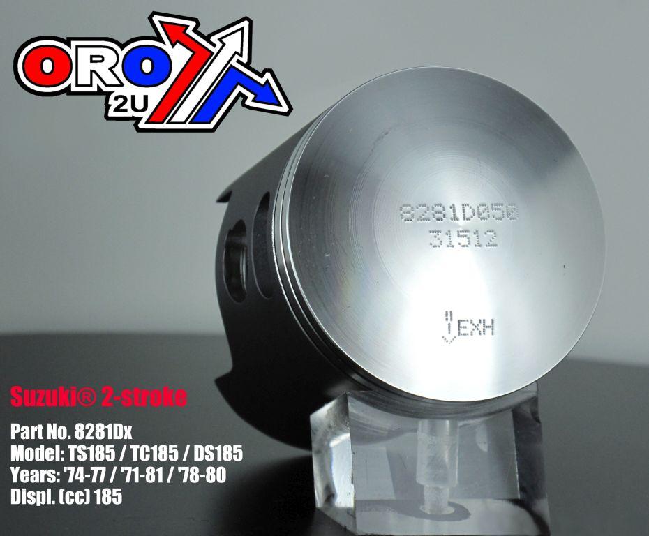 PISTON KIT TS185 TC DS 64.00, WOSSNER 8281DA SUZUKI thumbnail 2