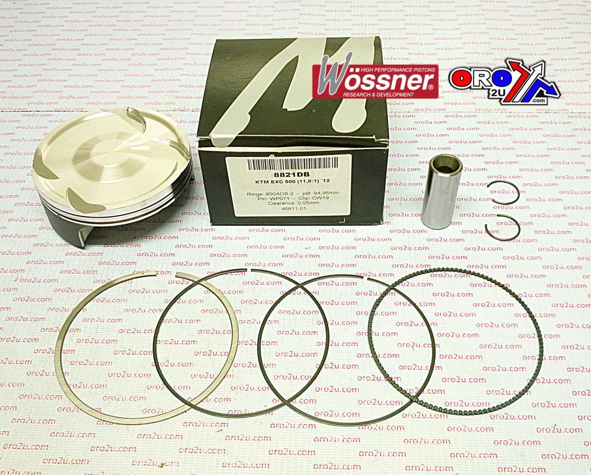 PISTON KIT 12-13 KTM EXC500 95, WOSSNER 8821DB HUSQVARNA image 1