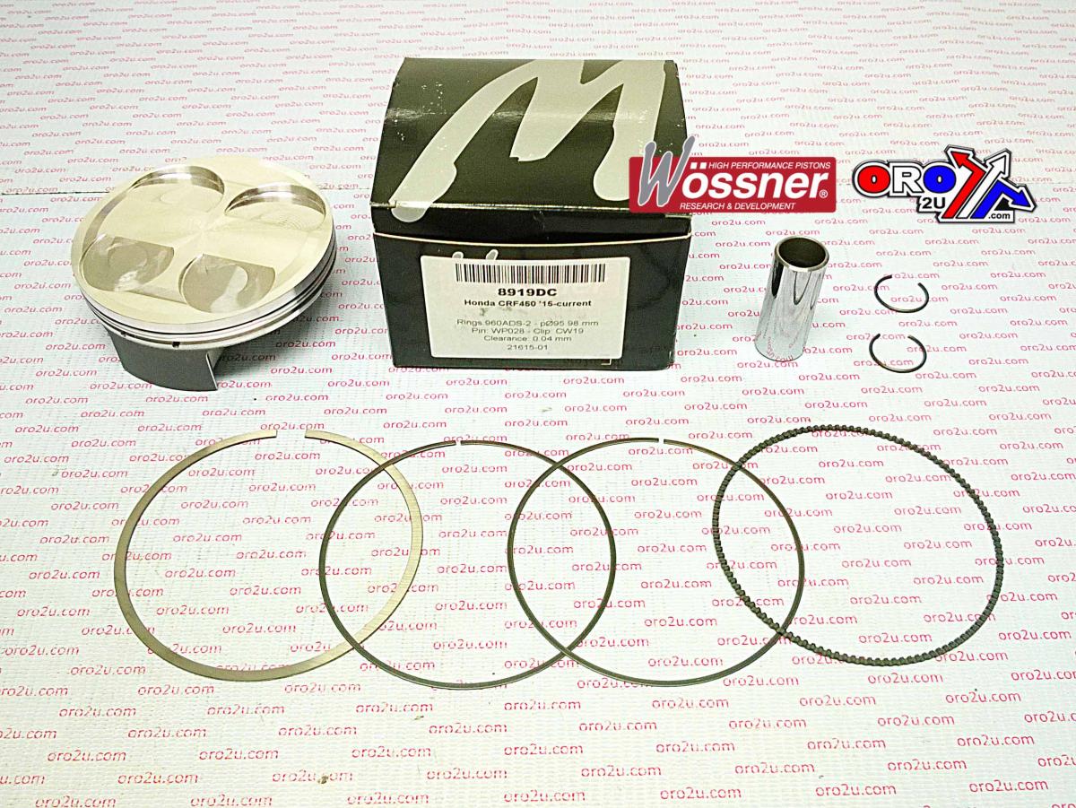 PISTON KIT 15-16 CRF450R 96mm, WOSSNER 8919DC image 1