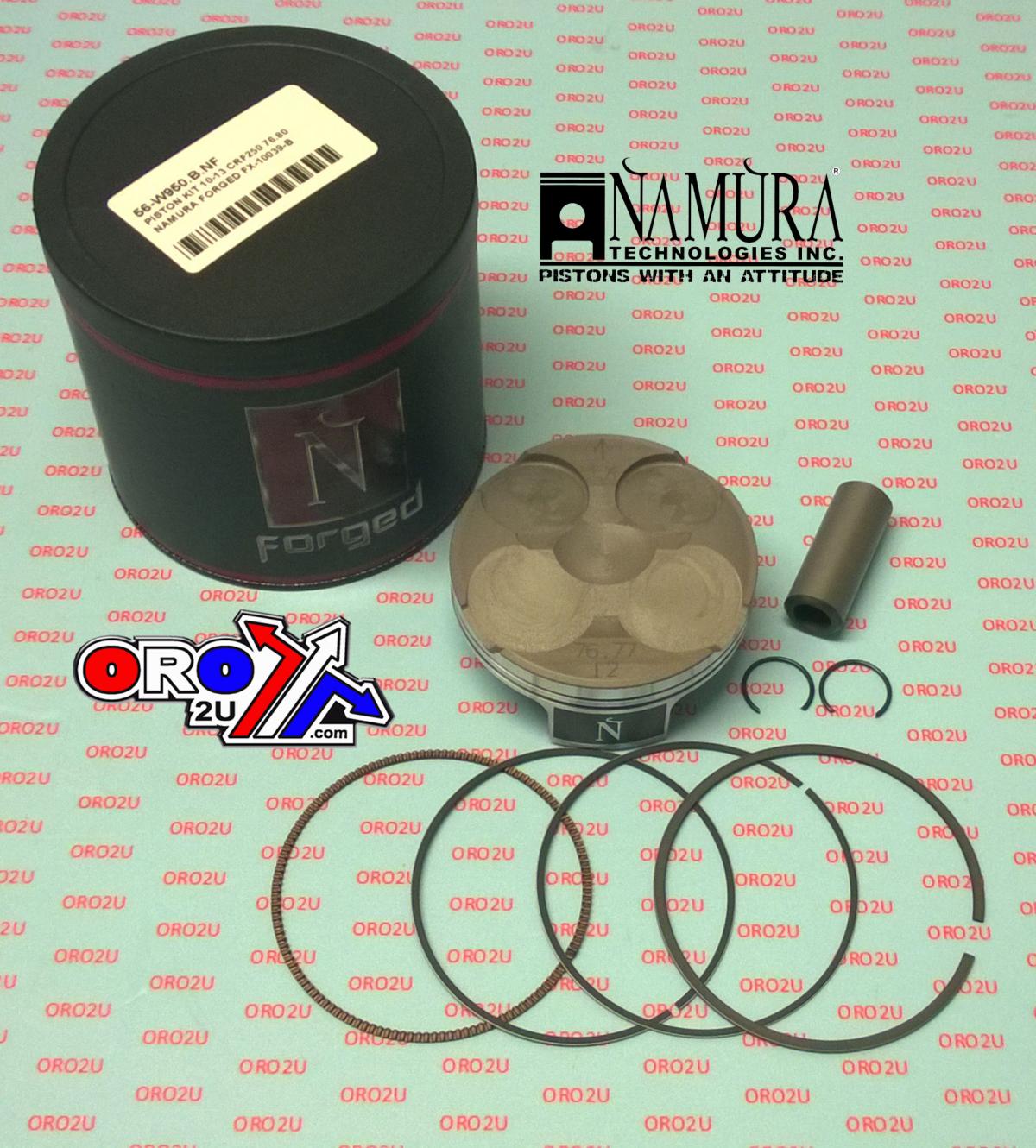 PISTON KIT 10-13 CRF250 76.80, NAMURA FORGED FX-10039-C image 1
