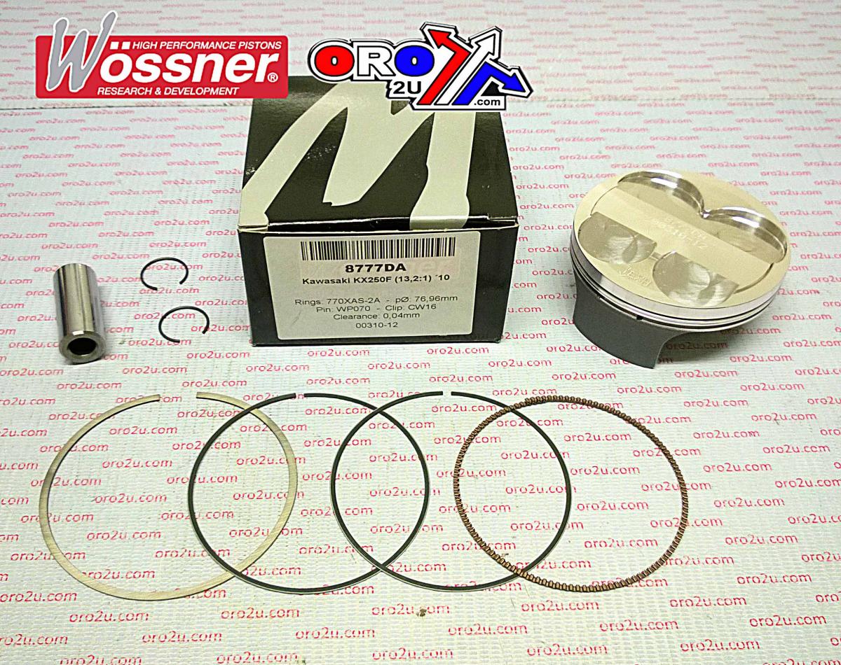 PISTON KIT 2010 KX250F 77mm B, WOSSNER 8777DB KAWASAKI HC image 1