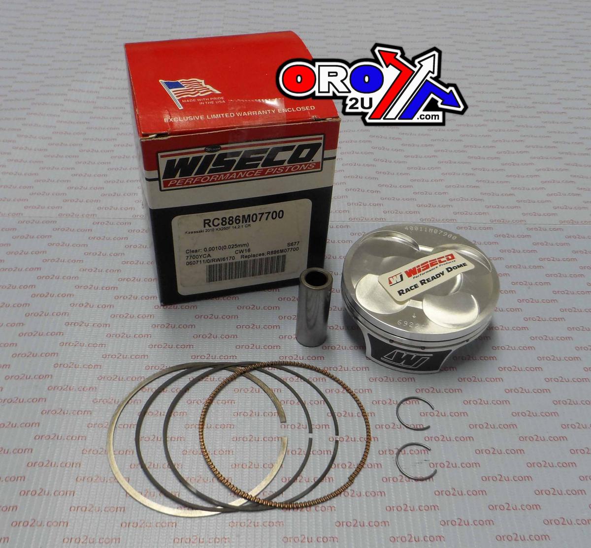 PISTON KIT RACE 2010 KX250F 77, WISECO RC886M07700 KAWASAKI MX thumbnail 2