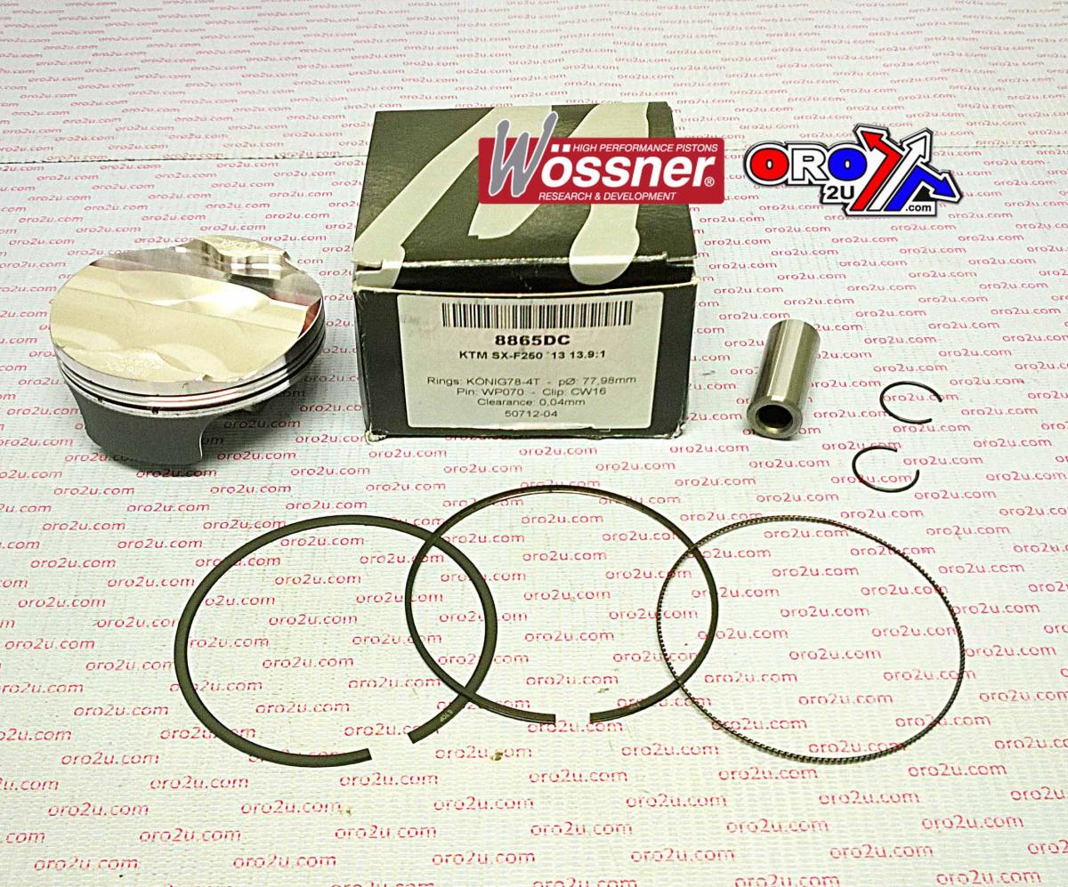 PISTON KIT 13-15 SXF250 78mm C, WOSSNER 8865DC KTM thumbnail 2