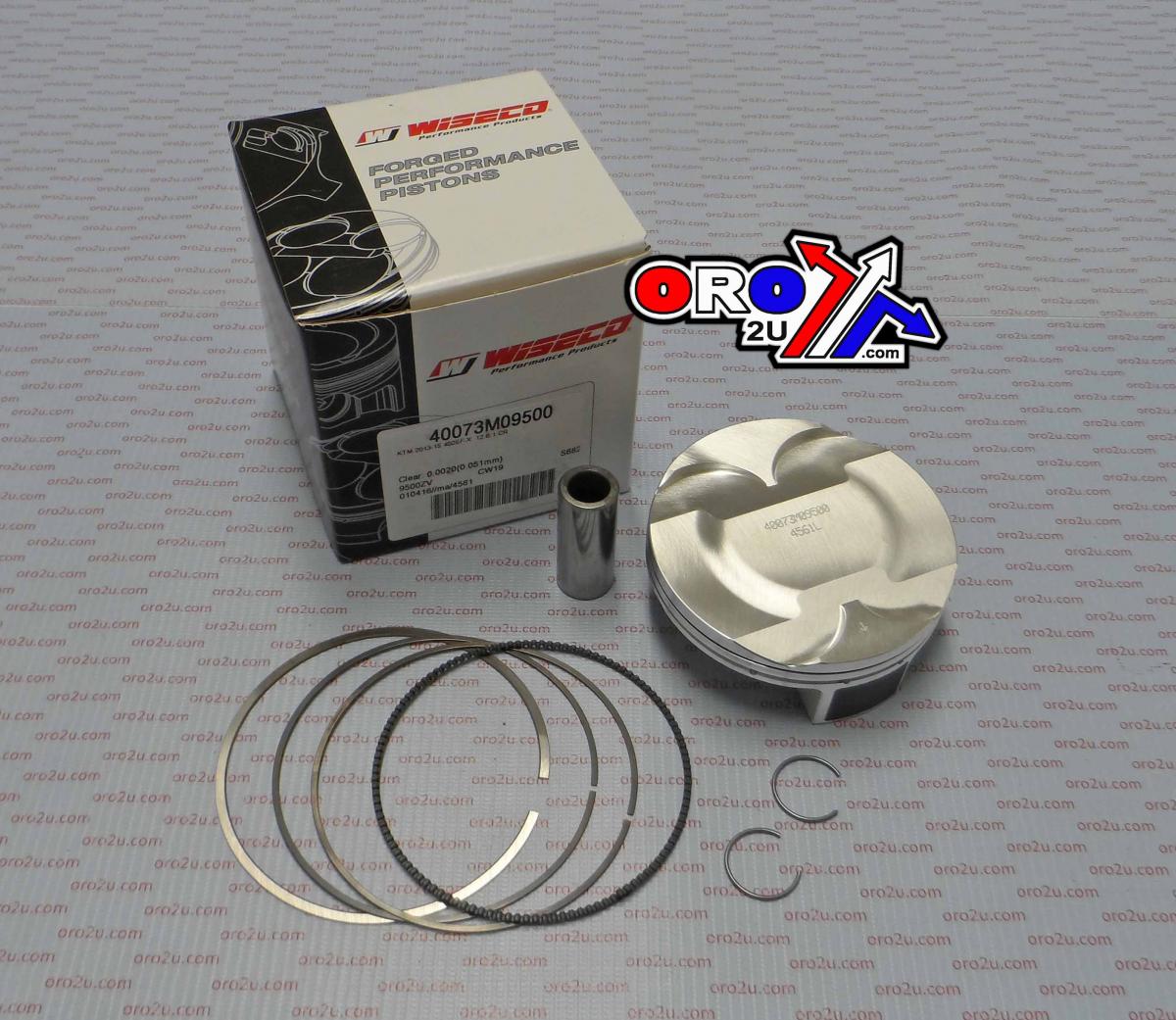 PISTON KIT 13-22 SXF450 12.6, WISECO 40297M09500B / 40073M09500B 95mm, Skirt Coating ArmorGlide thumbnail 3
